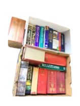 Two boxes of miscellaneous books - reference, antiques guides, Burkes Peerages, Whos Who, etc. (21)