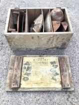 An Edwardian pine cased Ardee Bunker Golf game with numbered cast iron bogey trips and circular