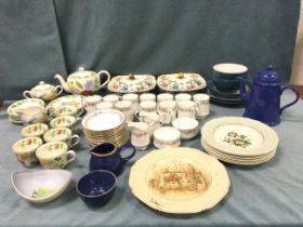 Miscellaneous ceramics - a Grimwades teaset with teapot, sucrié and jug in the Charlotte pattern,