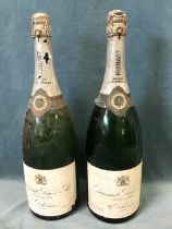 A pair of Ruinart 1955 vintage champagne magnums. (15in) (2)