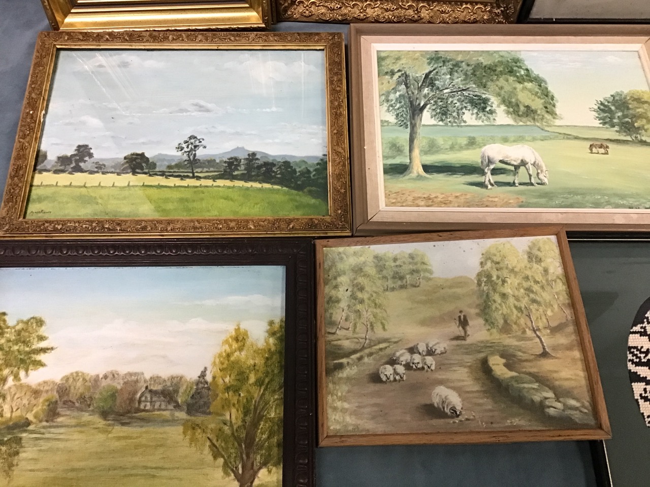 Miscellaneous prints and pictures - five landscape oils by Margaret Matthews, prints after - Image 2 of 3