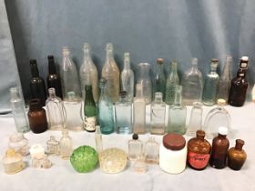 Miscellaneous glass bottles and jars - R Aitken & Co Dunbar, Middlemas & Son Kelso, J Patterson & Co