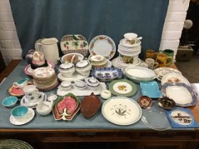 Miscellaneous Victorian, Edwardian and later ceramics including a Susie Cooper teaset, 70s Midwinter