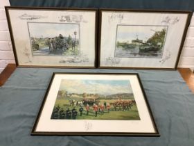 Ken Howard, pair of prints, B Squadron 5th Royal Inniskilling Dragoon Guards, Border Patrol Berlin