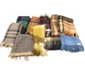 Ten tartan blankets - Royal Scot, Murray Brothers, Otterburn Mill, Pitlochry Knitwear, etc -