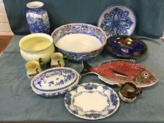 Miscellaneous ceramics - a Hancock fruitbowl in the Pomegranate pattern in Rubens Ware, studio