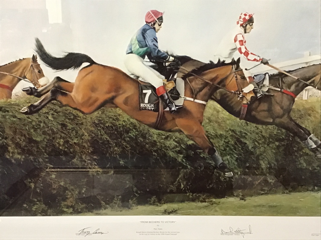 Paul Apps, lithographic coloured horse racing print titled From Beeches to Victory, the plate signed - Image 2 of 3