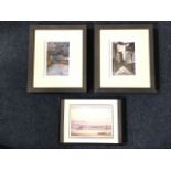 Scott Robertson, a pair of prints of Berwick upon Tweed, Over the River & Sally Port, signed,