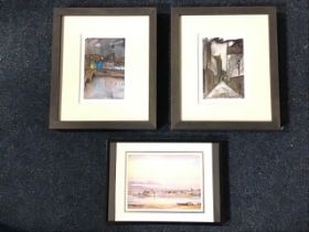 Scott Robertson, a pair of prints of Berwick upon Tweed, Over the River & Sally Port, signed,