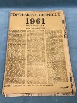 Felix Topolski, Topolskis Chronicle 1961 Volume IX, a paper portfolio printed with the list of