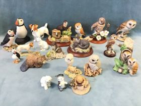 A collection of animal and bird models - Border Fine Arts, Beswick, Royal Worcester, Branksome,