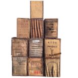 Ten miscellaneous old tea chests stencilled with various countries and cites - Kenya, London, China,