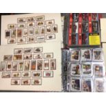 Collection of mainly fire engine related trading cards within two folders, together with fire engine