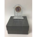 Waterford Crystal clock, 18cm high, boxed
