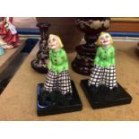 Pair of Art Deco pottery bookends