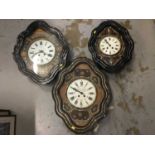 Three late 19th century French Wall clocks