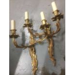 Pair of Rococo style wall lights