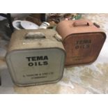 Two Tema oils fuel cans (2)