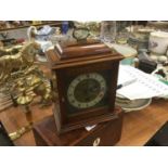 Reproduction mahogany cased mantel clock
