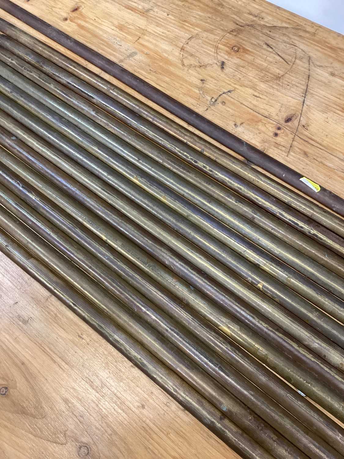 Collection of brass stair rods, together with fittings. - Image 4 of 7