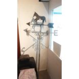 Old metal weather vane with horse surmount