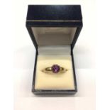 18ct gold amethyst dress ring