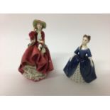 Rare Royal Doulton figure - Dainty May reg no 793086, together with two other figures - Top o' the H