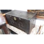 Oriental camphor wood blanket box, 100.5cm wide, 49.5cm deep, 55cm high