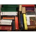 Collection military reference books and old auction catalogues (4 boxes)
