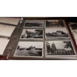 Large collection of postcards in albums and loose