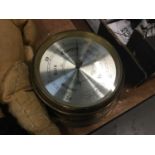 Comitti of London brass bulkhead barometer