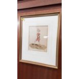 The Mermaid of Frenchgate, watercolour study, framed and glazed
