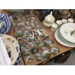Large collection of Victorian souvenir paperweights.