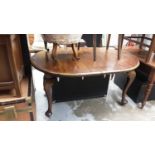 Mahogany dining table with extra leaf