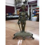 Brass doorstop depicting Lord Nelson, 34.5cm high