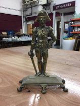 Brass doorstop depicting Lord Nelson, 34.5cm high
