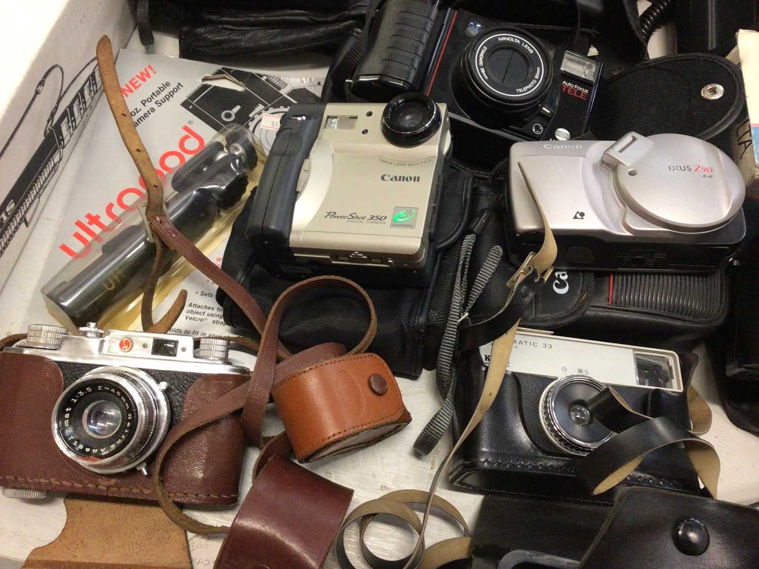 Group of digital and other cameras including Kodak, Minolta, Olympus etc tripods and accessories - Image 5 of 5