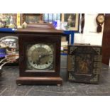 George III style bracket clock with English made 'Empire' striking movement in walnut case together