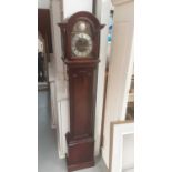 George III style grandmother clock with chiming movement