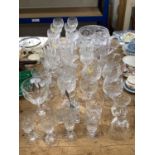 Collection of cut and other glassware