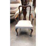 Queen Anne style child's elbow chair