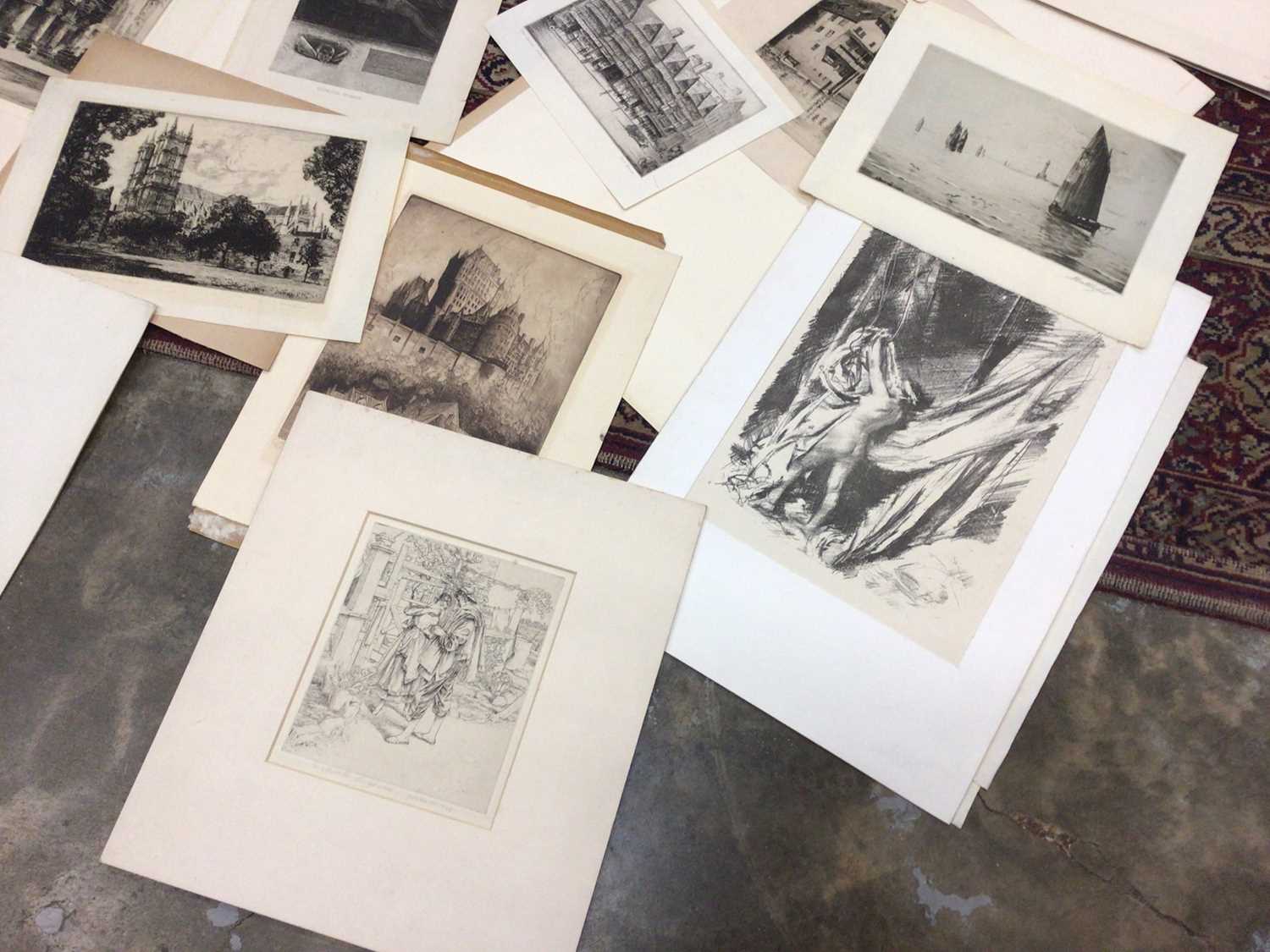Group of early 20th century etchings - Image 3 of 5