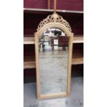 Contemporary cream cheval mirror with bevelled plate (stand in need of attention)