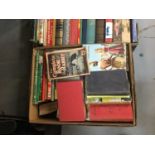 Two boxes of vintage children's books and annuals.