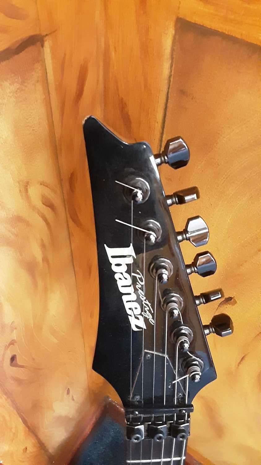 Ibanez Prestige left-handed six string electric guitar, black finish - Image 2 of 3