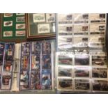 Collection of car related trading cards, mainly Formula 1 and Ford in folders