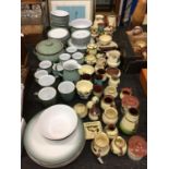 Denby dinnerware and a collection of Devon mottoware