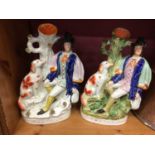 Rare pair of 19th century Staffordshire figures