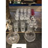 1930s Webb Crystal cut glass table wares and sundry glass
