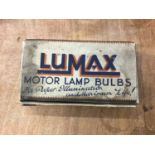 A box of Lumax Motor Lamp Bulbs